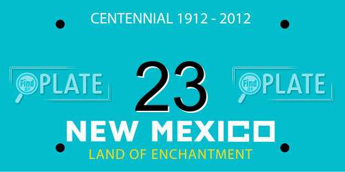 23 New Mexico License Plate