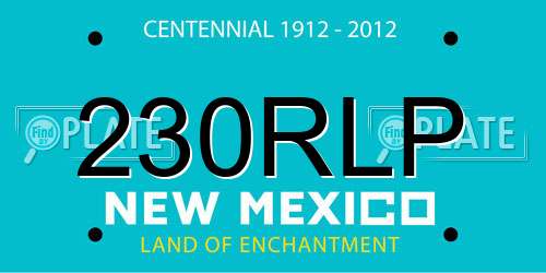 230RLP New Mexico License Plate