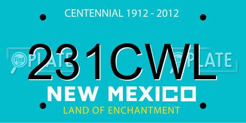 231CWL New Mexico License Plate
