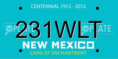 231WLT New Mexico License Plate