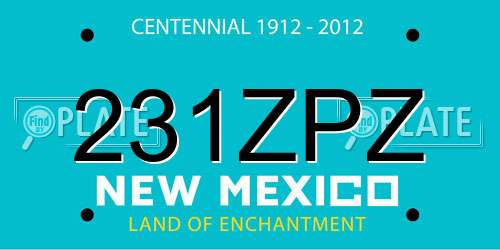 231ZPZ New Mexico License Plate