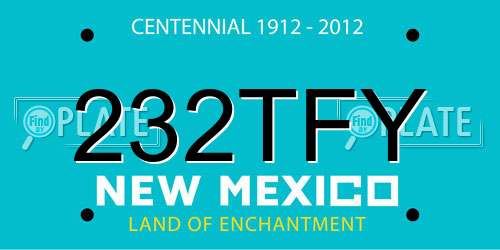 232TFY New Mexico License Plate