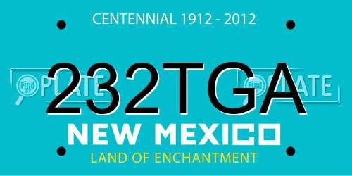 232TGA New Mexico License Plate