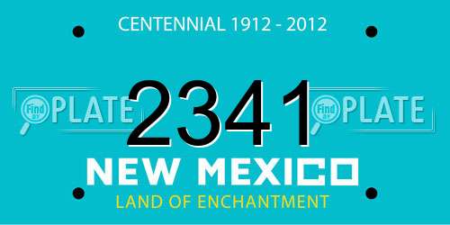 2341 New Mexico License Plate