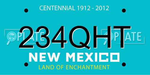 234QHT New Mexico License Plate