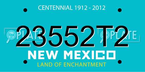 23552T2 New Mexico License Plate