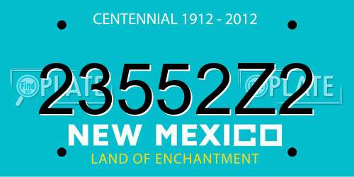 23552Z2 New Mexico License Plate