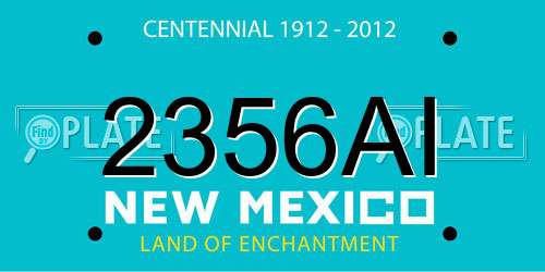 2356AI New Mexico License Plate