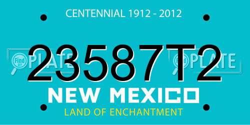 23587T2 New Mexico License Plate