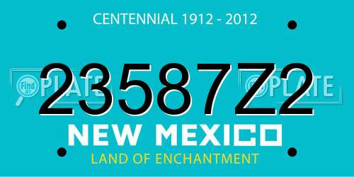 23587Z2 New Mexico License Plate