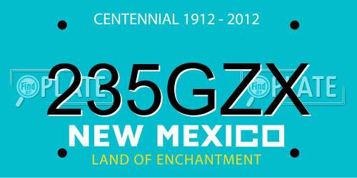 235GZX New Mexico License Plate