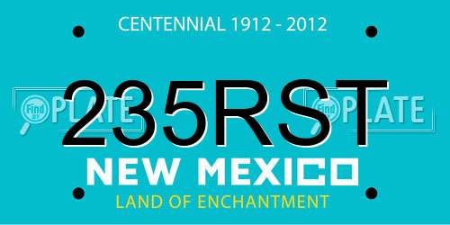 235RST New Mexico License Plate