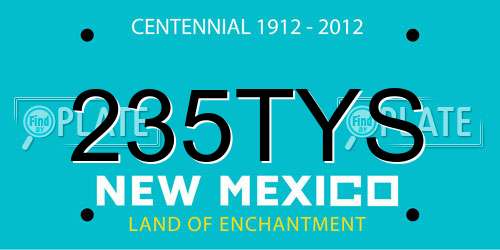 235TYS New Mexico License Plate