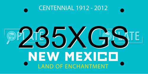 235XGS New Mexico License Plate