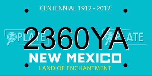 2360YA New Mexico License Plate