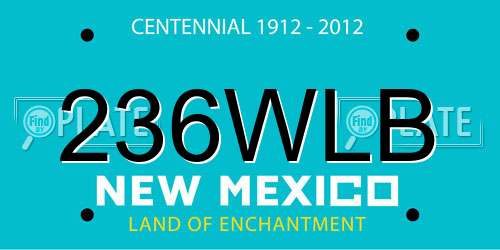 236WLB New Mexico License Plate