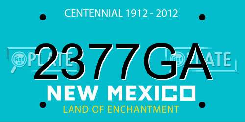 2377GA New Mexico License Plate