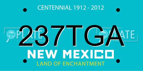 237TGA New Mexico License Plate