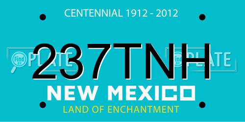 237TNH New Mexico License Plate
