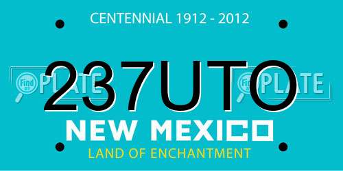 237UTO New Mexico License Plate