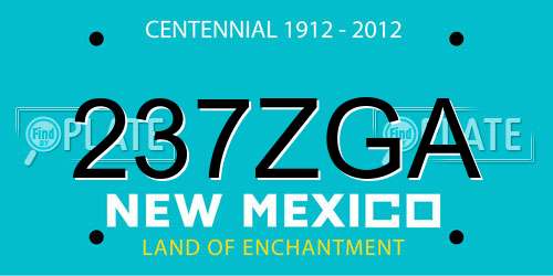 237ZGA New Mexico License Plate