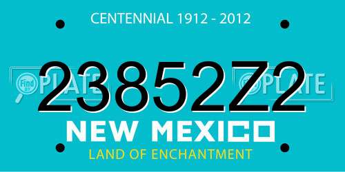 23852Z2 New Mexico License Plate