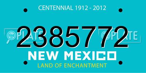 2385772 New Mexico License Plate