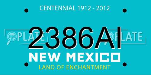 2386AI New Mexico License Plate