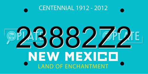 23882Z2 New Mexico License Plate