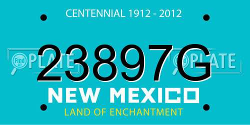 23897G New Mexico License Plate