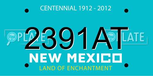 2391AT New Mexico License Plate