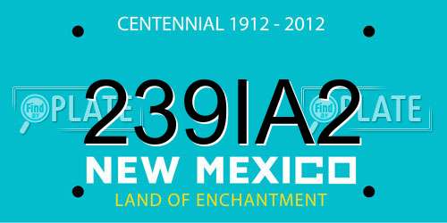 239IA2 New Mexico License Plate