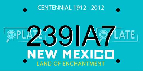 239IA7 New Mexico License Plate