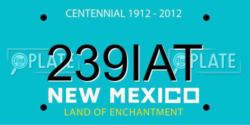 239IAT New Mexico License Plate