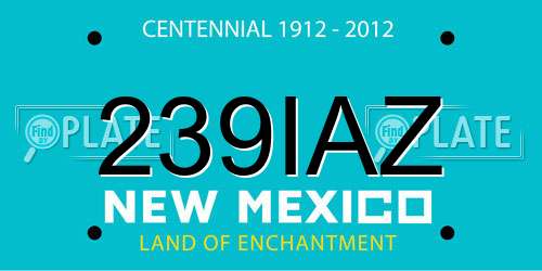 239IAZ New Mexico License Plate