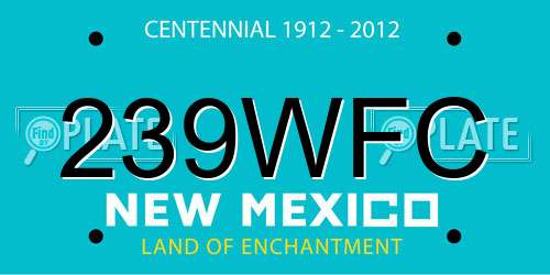 239WFC New Mexico License Plate