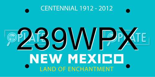 239WPX New Mexico License Plate