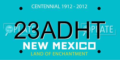 23ADHT New Mexico License Plate