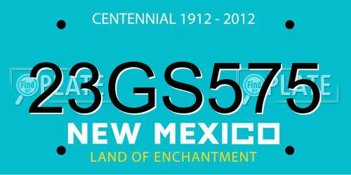 23GS575 New Mexico License Plate
