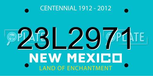 23L2971 New Mexico License Plate