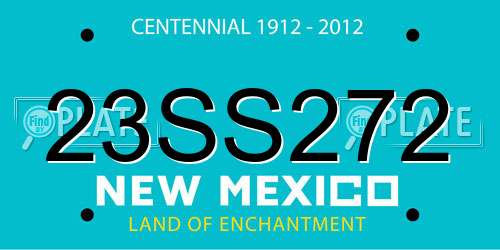 23SS272 New Mexico License Plate