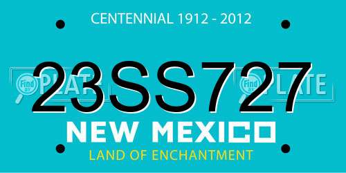 23SS727 New Mexico License Plate