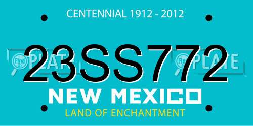 23SS772 New Mexico License Plate