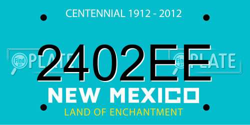 2402EE New Mexico License Plate
