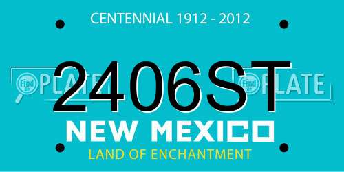 2406ST New Mexico License Plate