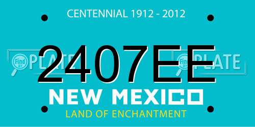 2407EE New Mexico License Plate
