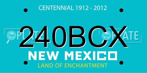 240BCX New Mexico License Plate