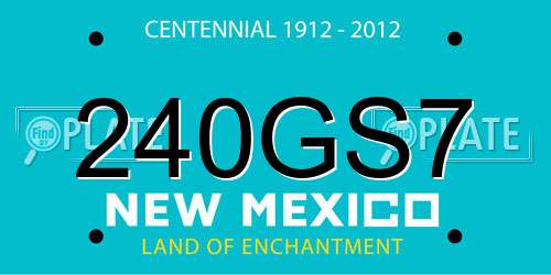 240GS7 New Mexico License Plate