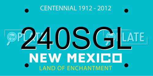 240SGL New Mexico License Plate