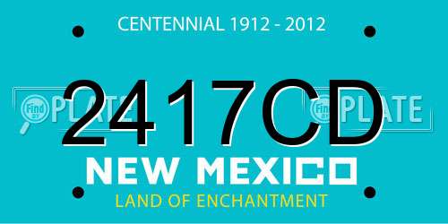 2417CD New Mexico License Plate
